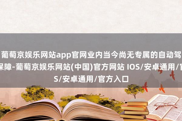 葡萄京娱乐网站app官网业内当今尚无专属的自动驾驶营业保障-葡萄京娱乐网站(中国)官方网站 IOS/安卓通用/官方入口